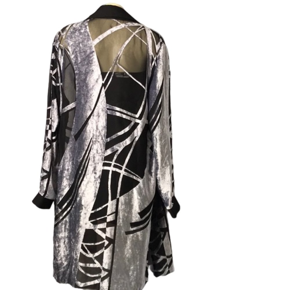 Vintage Connie's Moon Light in Los Angeles open front semi sheer jacket USA made - Picture 3 of 11